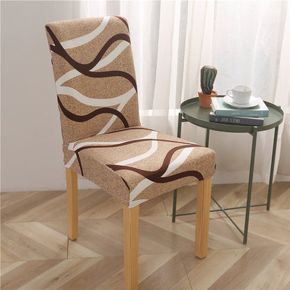 Printed Spandex Chair Seat Slipcover