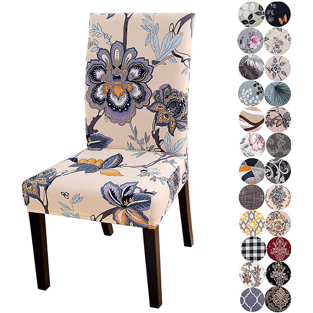 Printed Spandex Chair Seat Slipcover